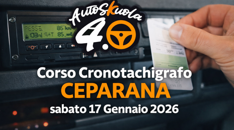 Corso Cronotachigrafo a Ceparana sabato 17 Gennaio 2026