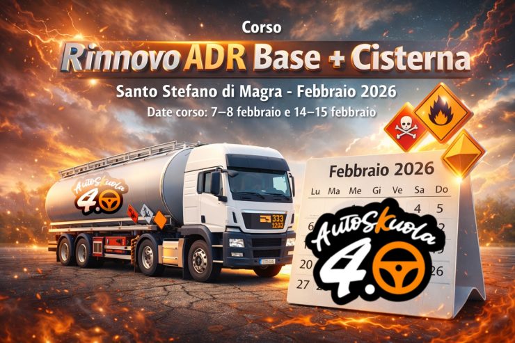 Corso Rinnovo ADR Base + Cisterna a Santo Stefano di Magra Febbraio 2026
